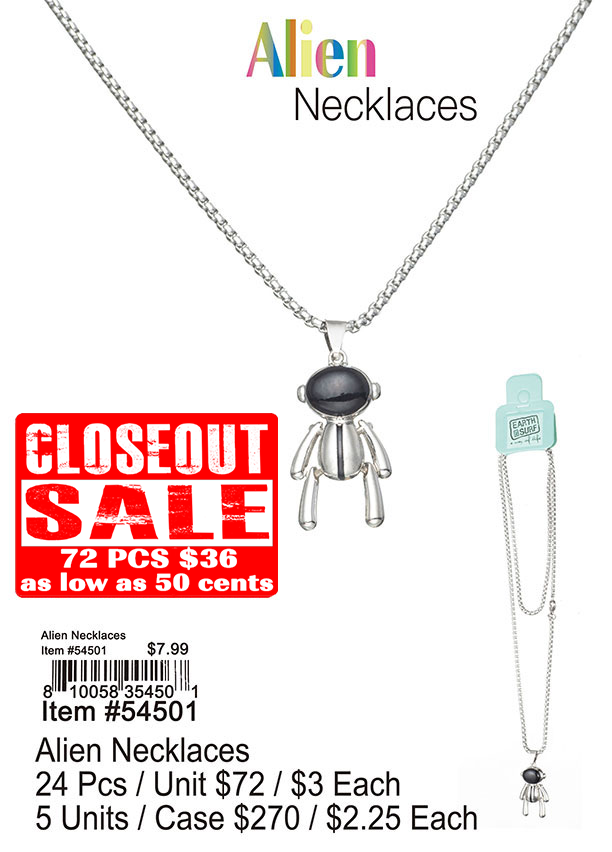 Alien Necklaces - Closeout 72 Pcs.